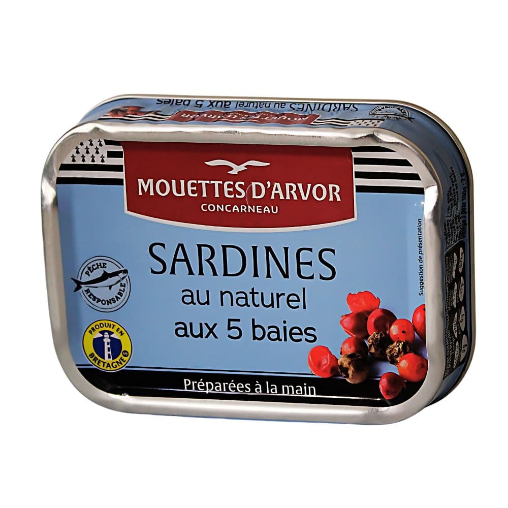 Sardinen "au naturel" mit 5 Beeren (ohne Öl)