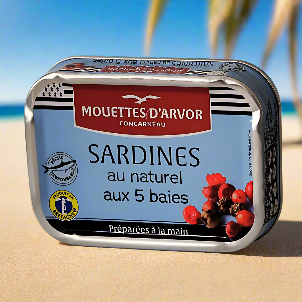 Sardinen "au naturel" mit 5 Beeren (ohne Öl)