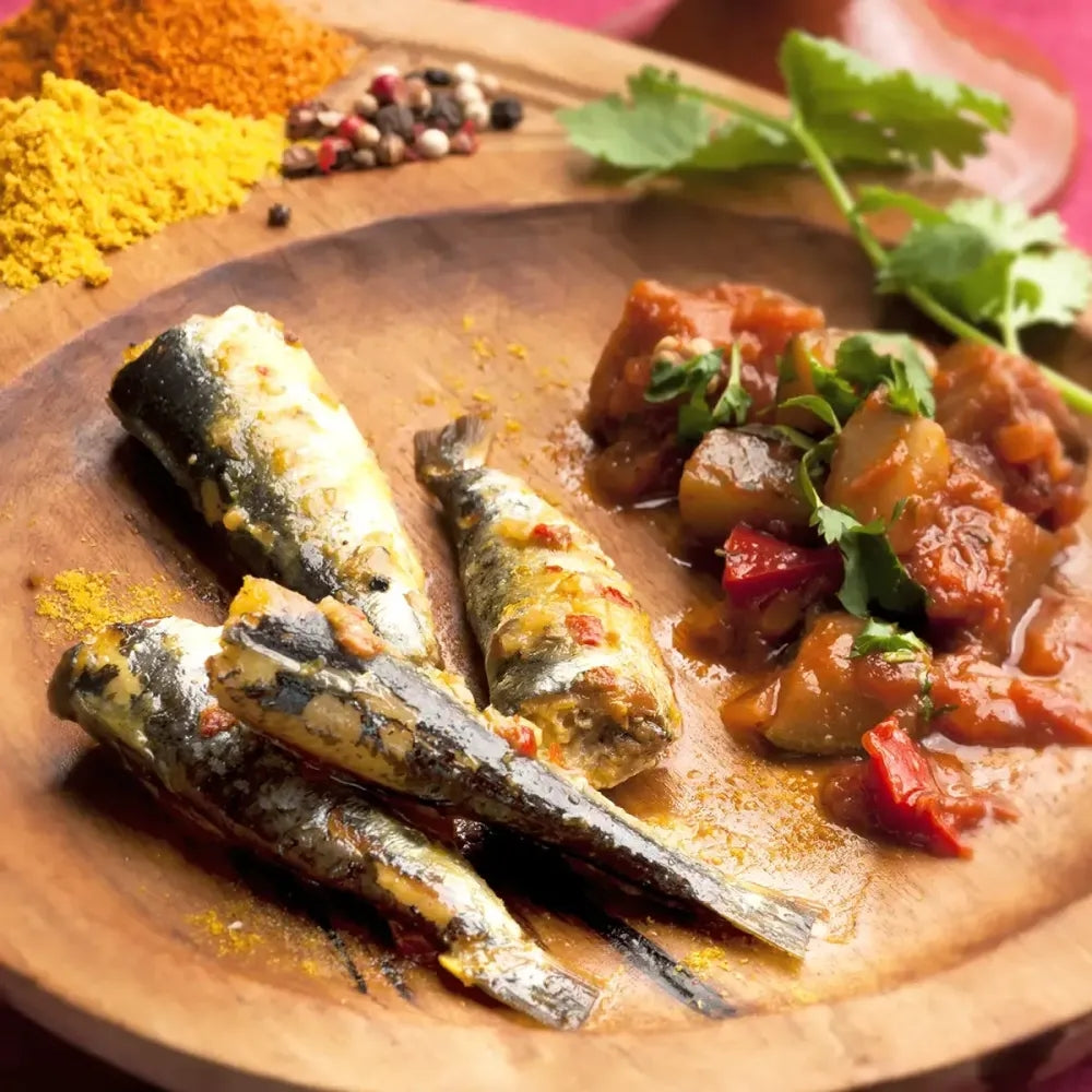 Sardinen zum Braten mit bretonischer Butter und orientalischen Gewürzen