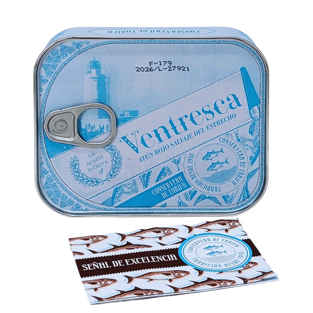 Ventresca vom wilden roten Thunfisch aus Tarifa in Olivenöl - Conservera de Tarifa