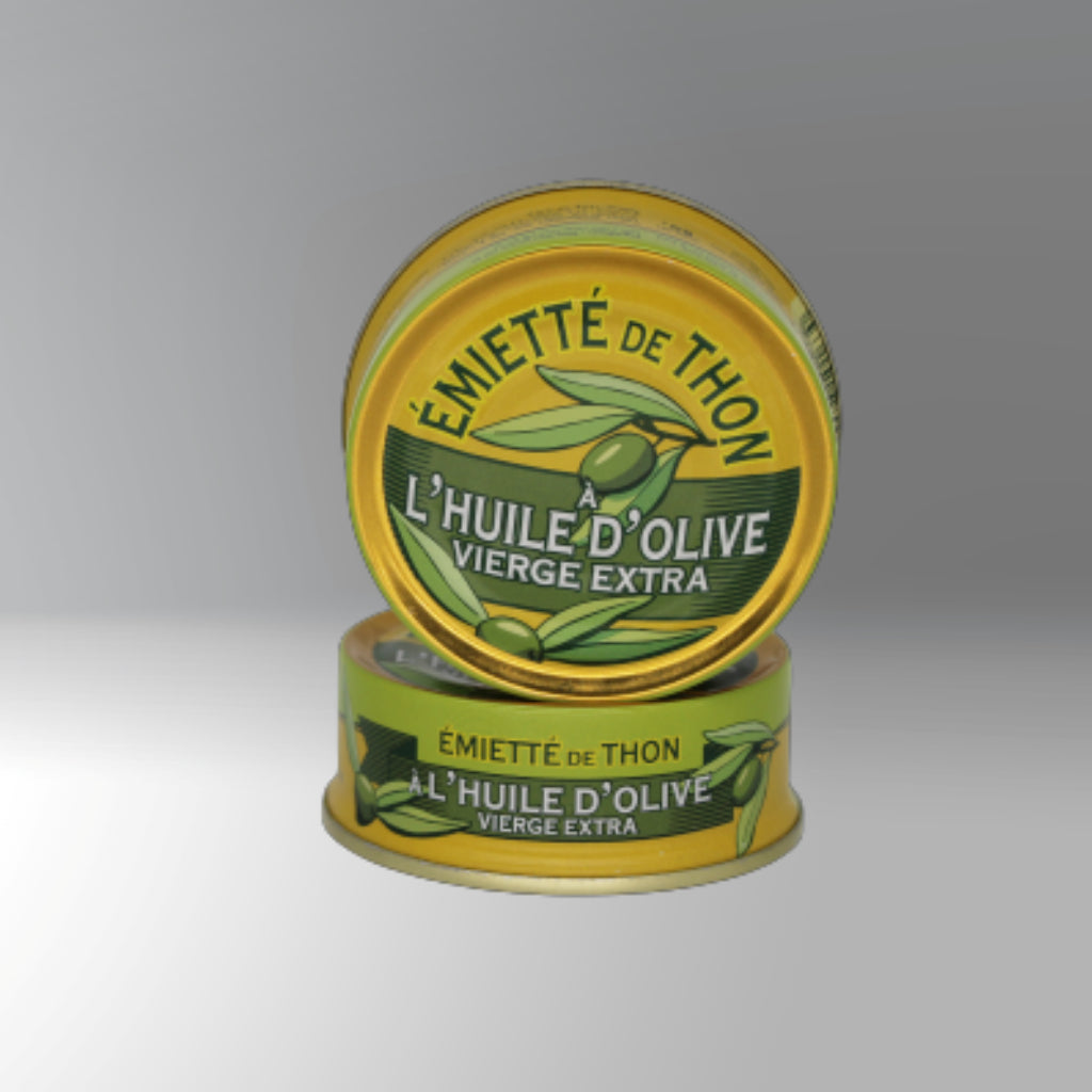 Émietté vom Thunfisch mit reinem Olivenöl