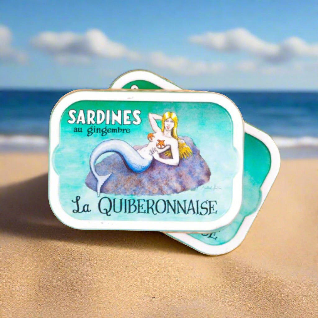 Vintage sardines with ginger