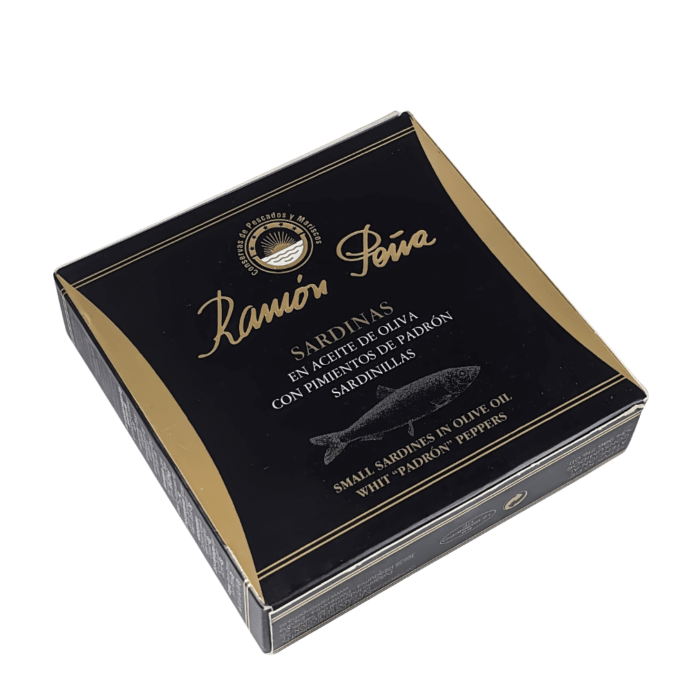 Ramon Pena Fischkonserven Dose à 130g Kleine Sardinen mit Pimientos de Padrón Gold Label Maitre Philippe et Filles