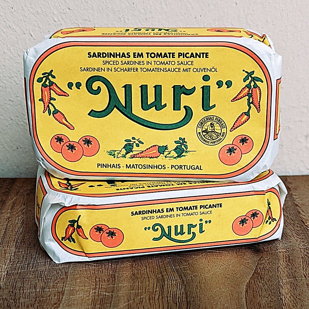 Pinhais Fischkonserven Dose (125g) Sardinen Nuri in scharfer Tomatensoße 🍅 🌶️ Maitre Philippe et Filles