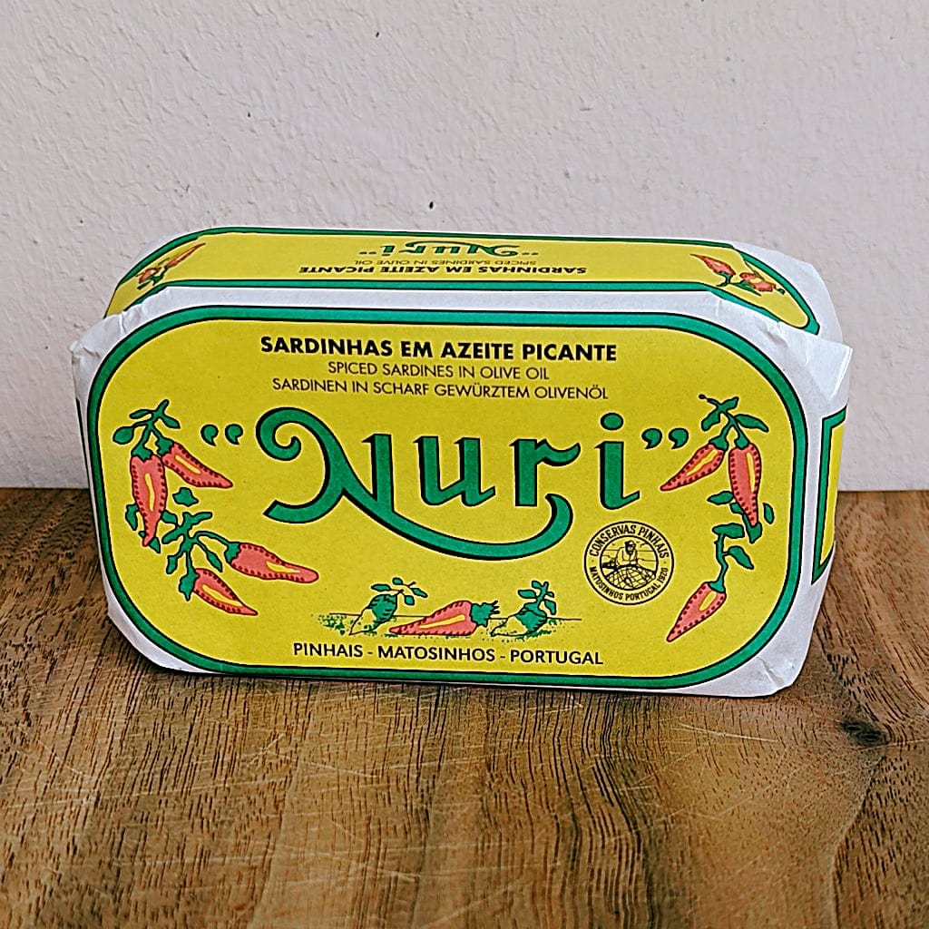 Pinhais Fischkonserven Dose (125g) Scharfe Sardinen Nuri in Olivenöl und Piri-Piri 🌶️ Maitre Philippe et Filles