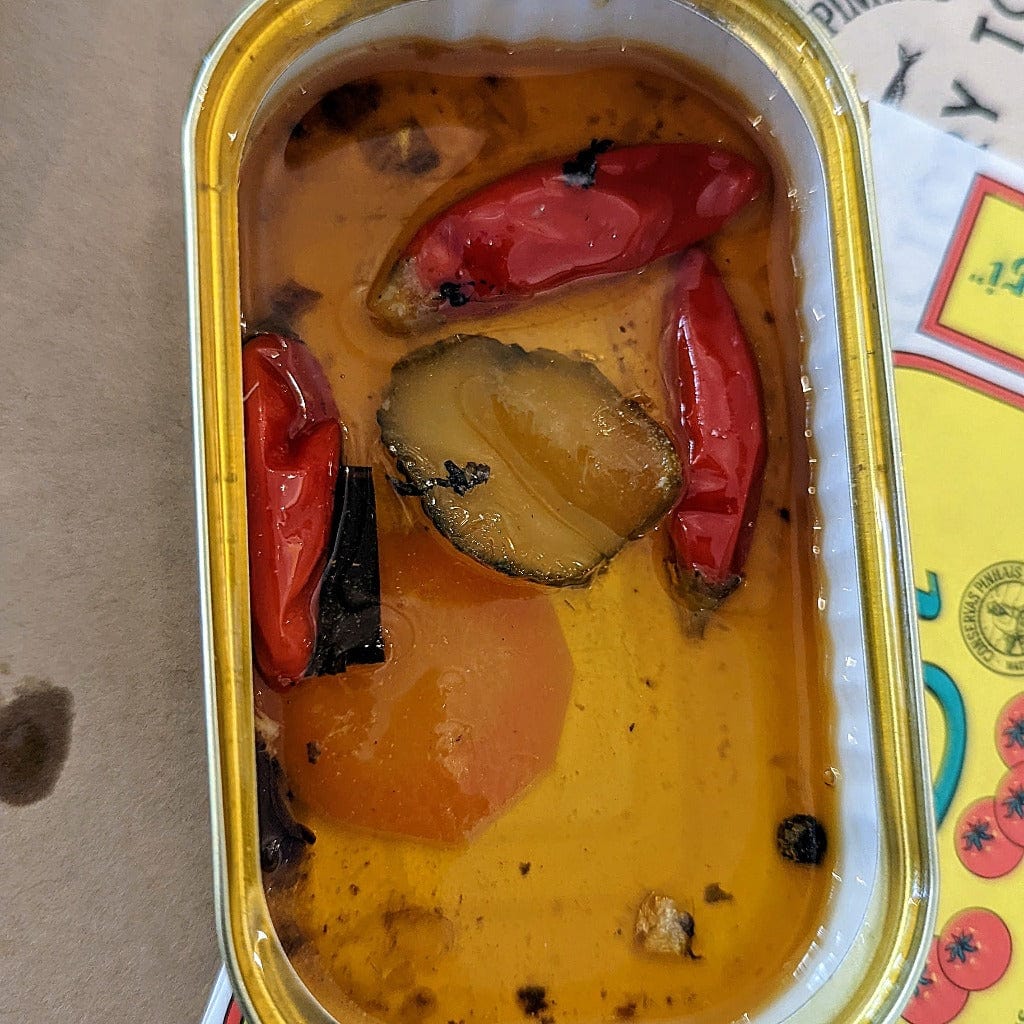 Pinhais Fischkonserven Dose (125g) Sehr scharfe Sardinen Nuri in Olivenöl und Piri-Piri 🌶️ 🌶️ 🌶️ Maitre Philippe et Filles