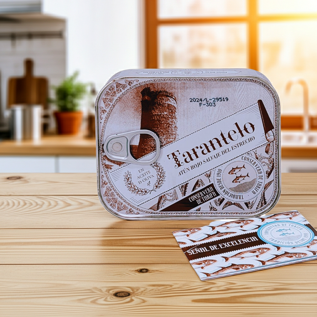 Tarantelo vom wilden roten Thunfisch aus Tarifa in Olivenöl