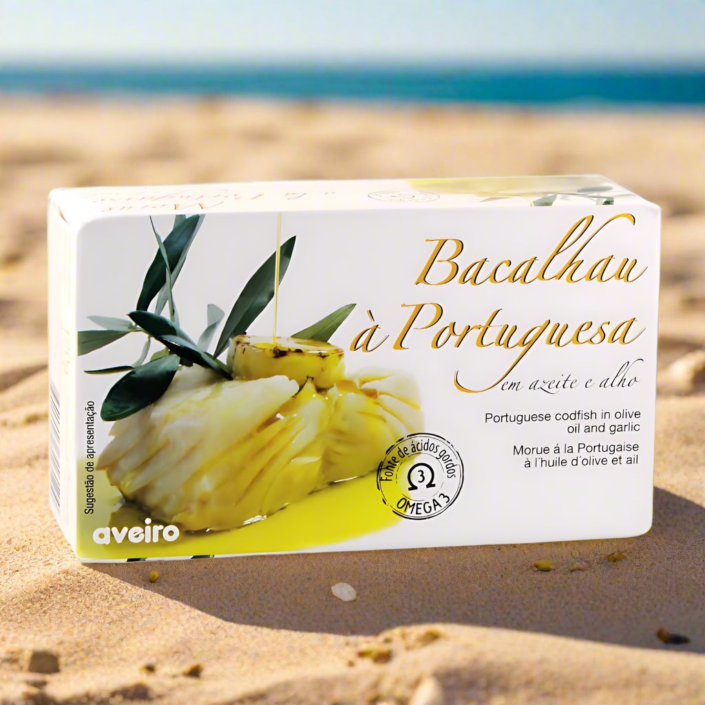 Bacalhau à Portuguesa mit Olivenöl und Knoblauch