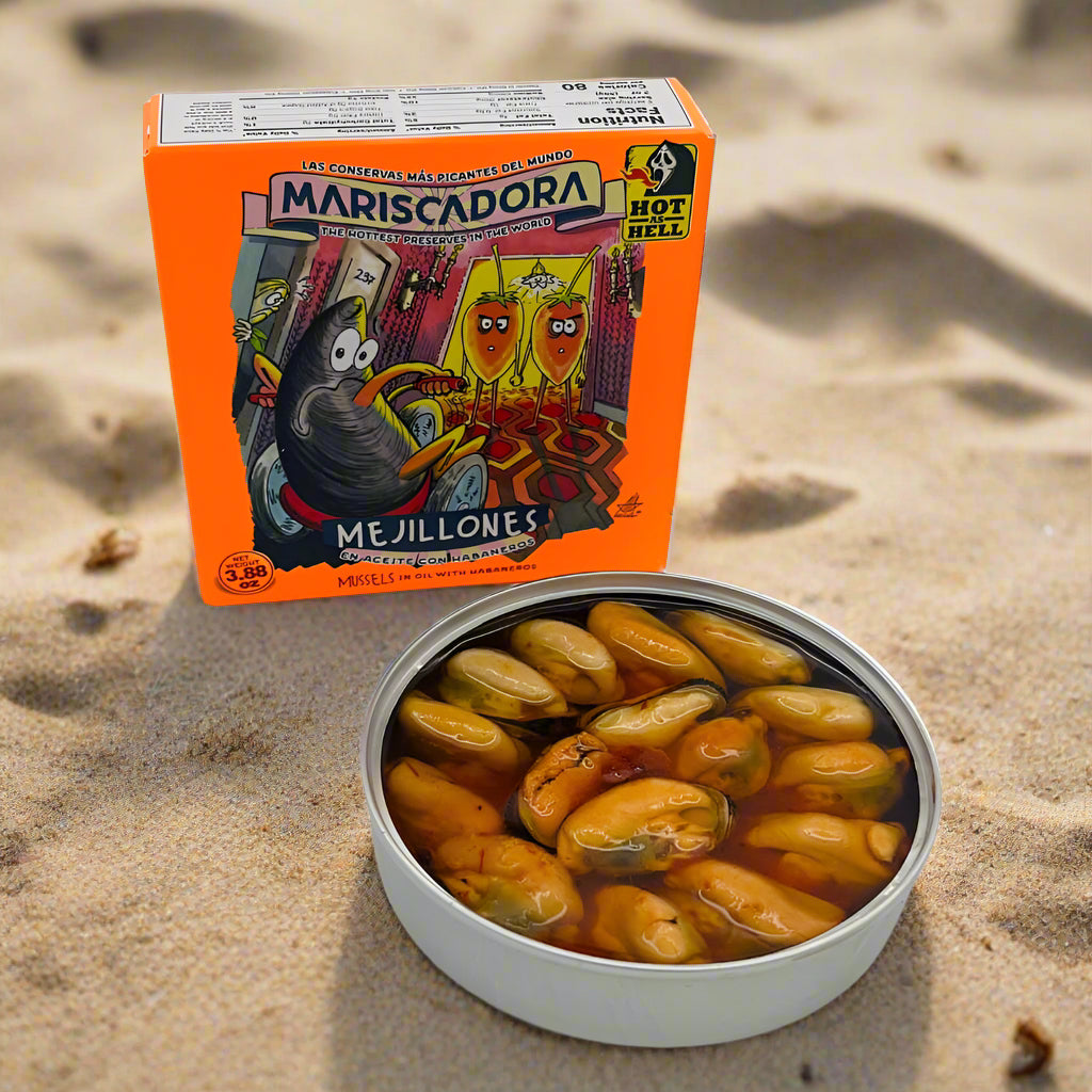 Mariscadora Premium Miesmuscheln mit Habanero-Püree 🌶️ 🌶️