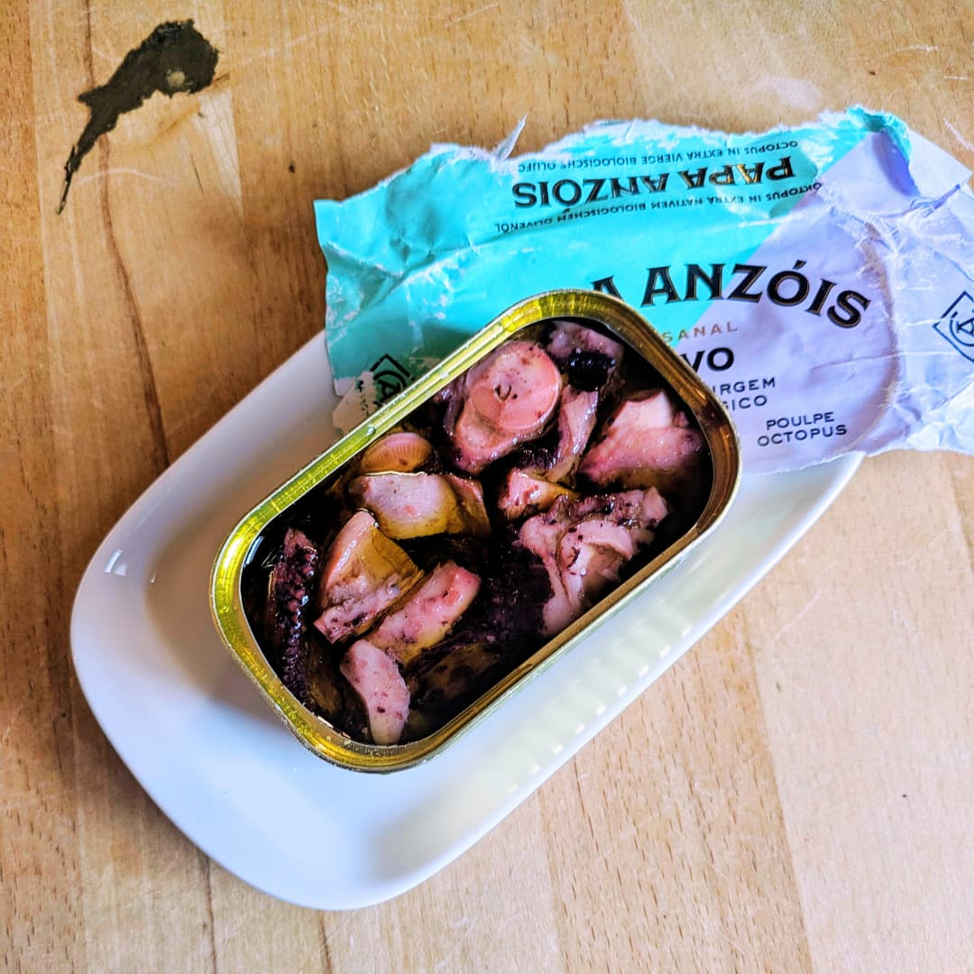 Oktopus aus der Algarve mit nativem Olivenöl extra (Papa Anzóis) 120g