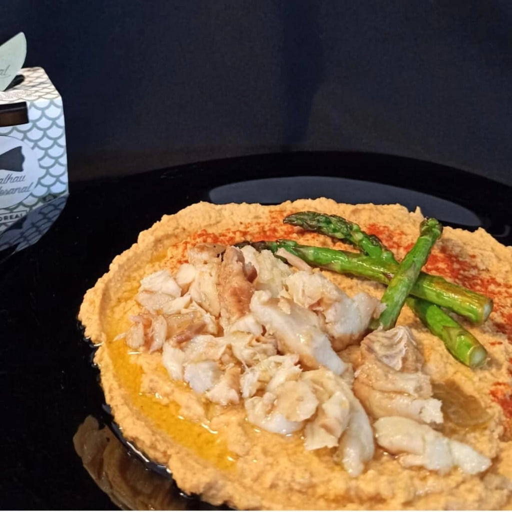 PETISCADA - Kabeljau/Bacalhau mit Kichererbsen und Olivenöl "SABOREAL" 100g