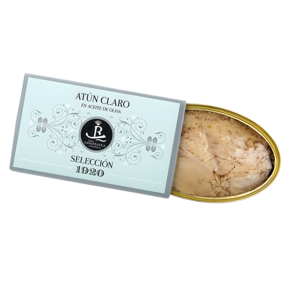 Lomo de Atún Claro en Aceite de Oliva (Heller Thunfischrücken in Olivenöl) – Selección 1920 Dose à 112 g