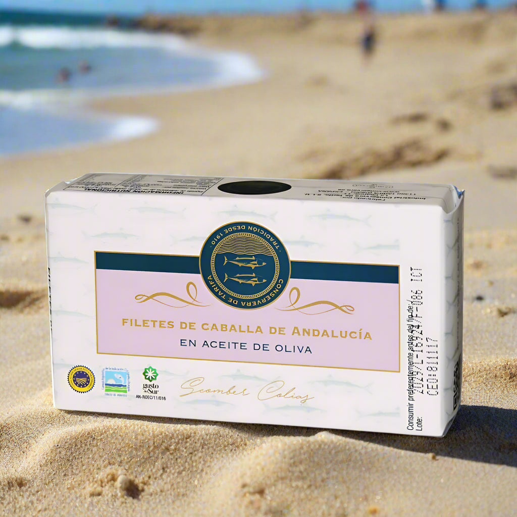 Andalusische Makrelenfilets in Olivenöl. 120g Conservera Tarifa

