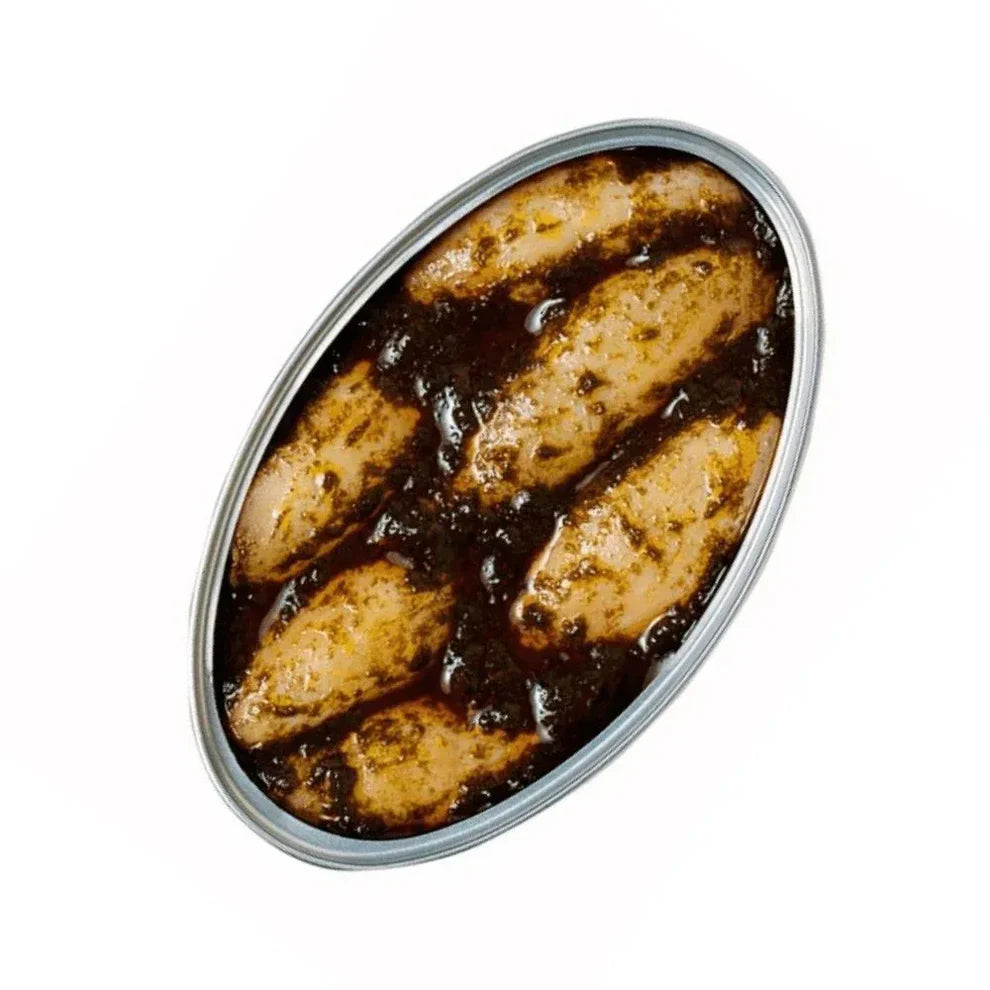 Chipirones in eigener Tinte (Kleine Tintenfische aus Galizien)