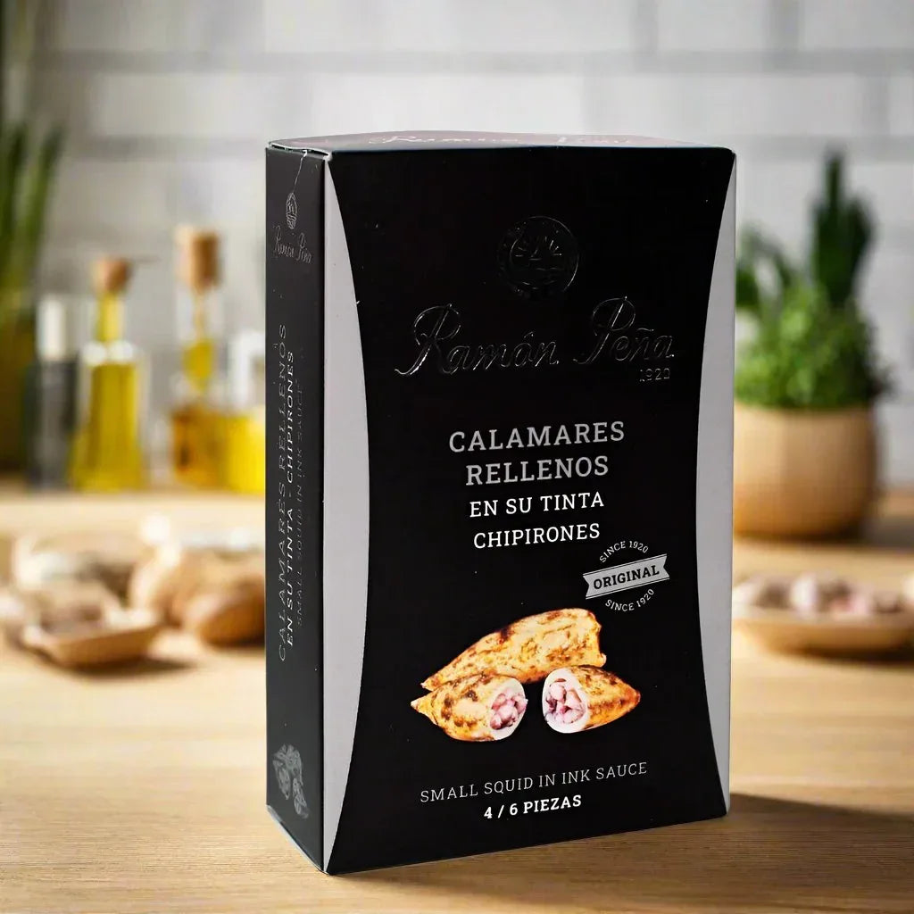 Chipirones in eigener Tinte (Kleine Tintenfische aus Galizien) Dose à 120g