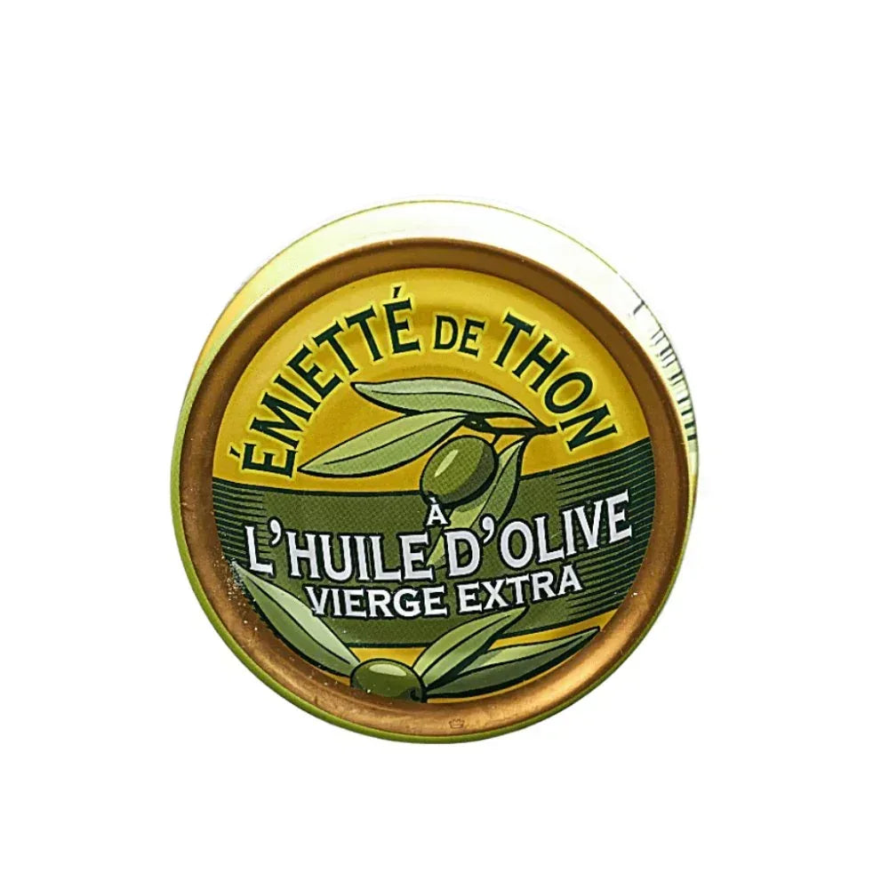 Émietté vom Thunfisch mit reinem Olivenöl