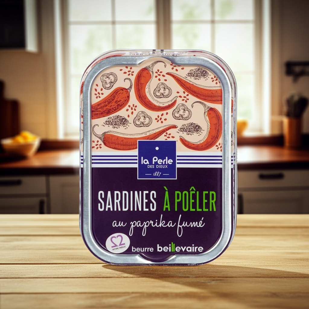 Sardinen zum Braten in Beillevaire-Fassbutter mit geräuchertem Paprika