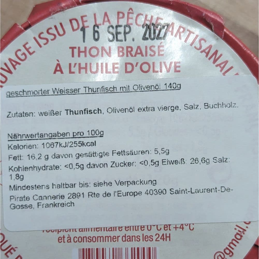 Geschmorter Thunfisch - Pirate Cannerie