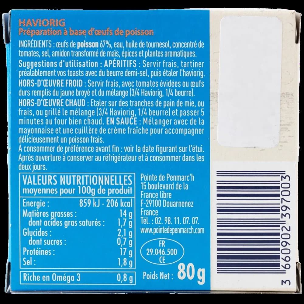 Haviorig mit Fischrogen 80g