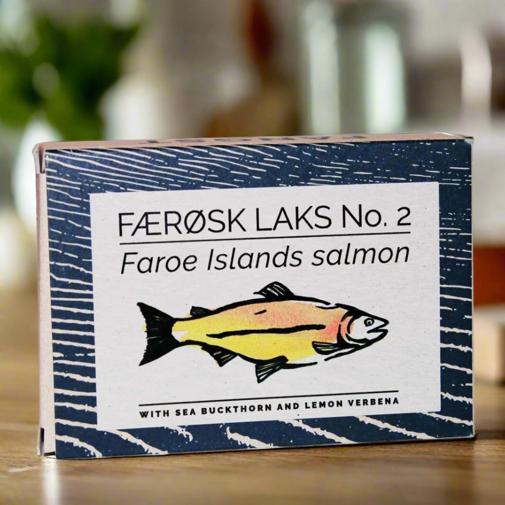 Lachs N°2 aus den Färöer Inseln, mit Sanddorn und Zitronenverbene - Fangst.nordic