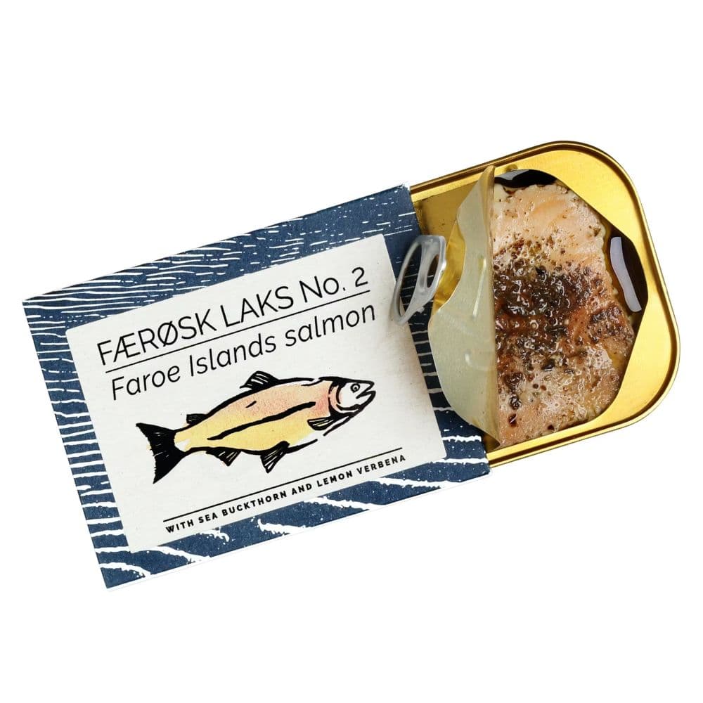 Lachs N°2 aus den Färöer Inseln, mit Sanddorn und Zitronenverbene - Fangst.nordic