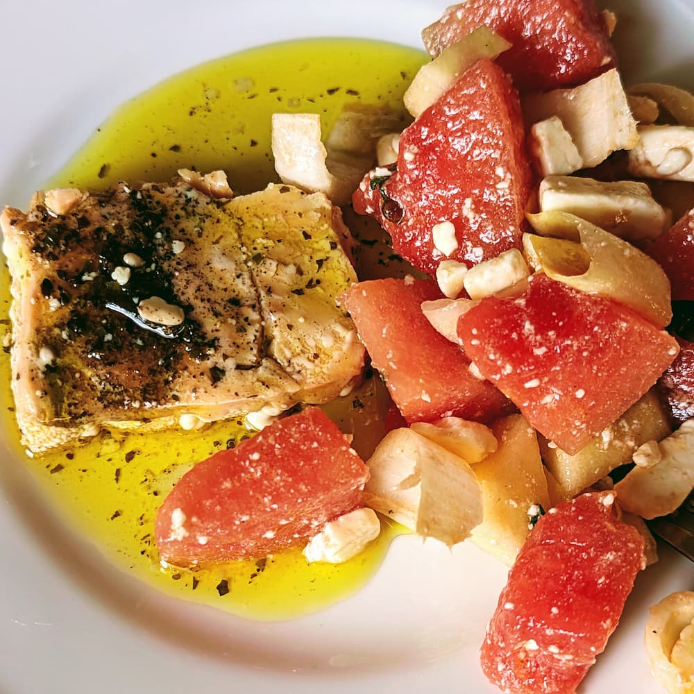 Lachs N°2 aus den Färöer Inseln, mit Sanddorn und Zitronenverbene - Fangst.nordic