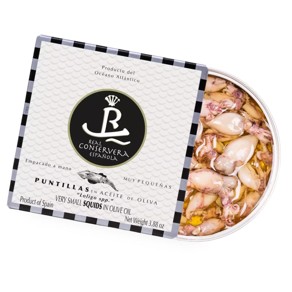 Puntillitas en Aceite de Oliva (Zwergkalmare in Olivenöl) Dose à 110 g