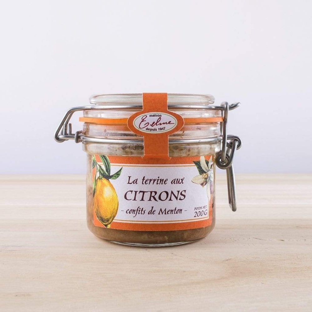 Schweineterrine mit Zitronen aus Menton Glas 200g