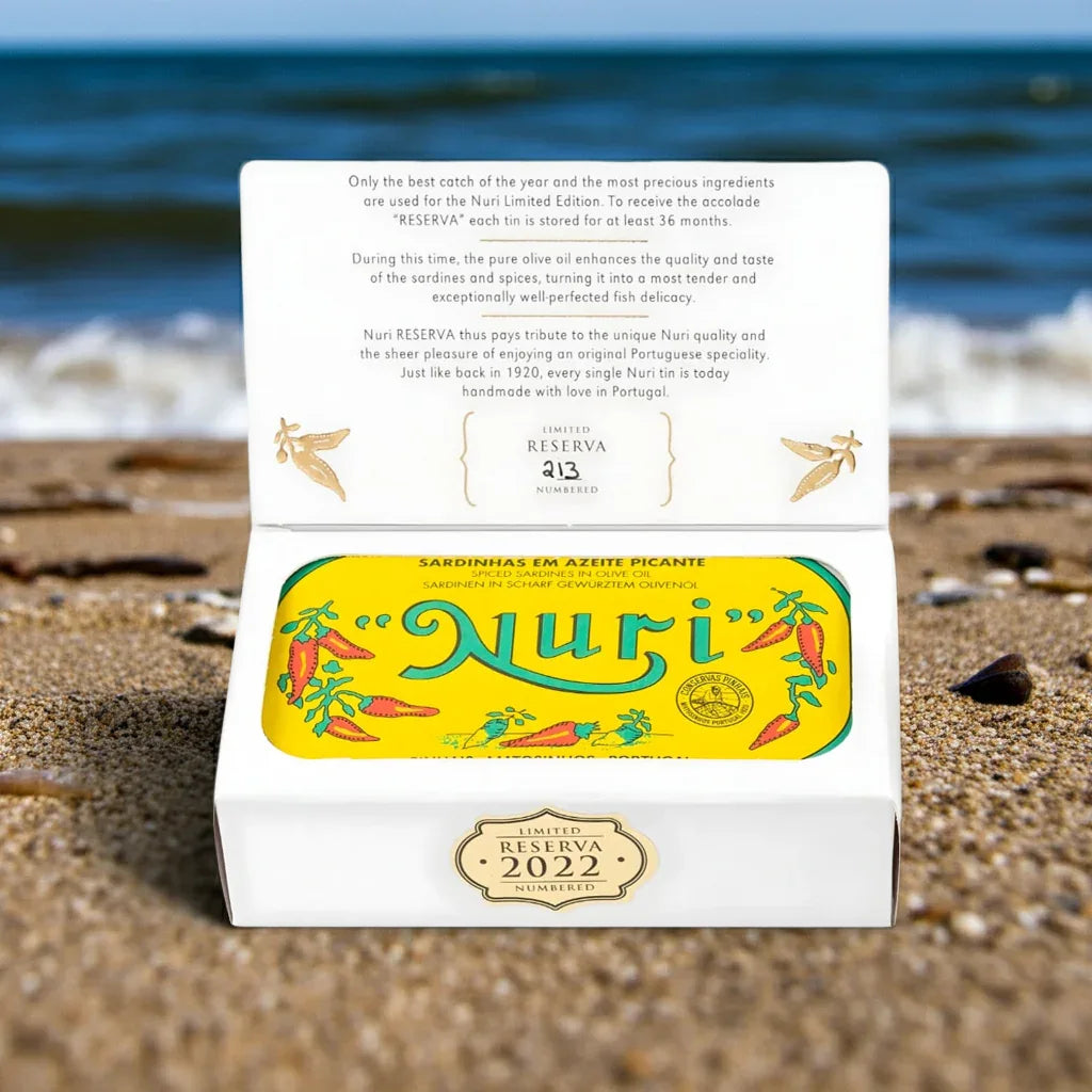 NURI Reserva 2022 – Spiced Sardines in Olive Oil (Pikante Jahrgangssardine)