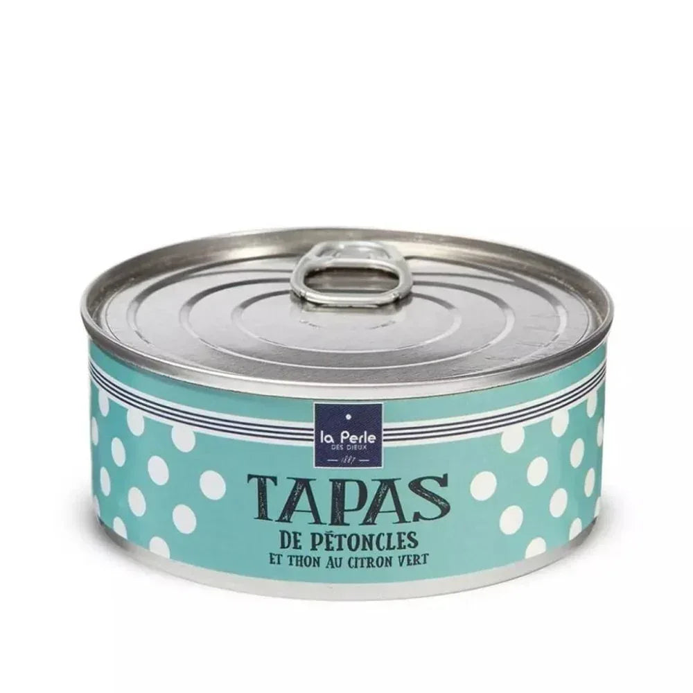 Tapas von Kammmuscheln mit Thunfisch und Limetten