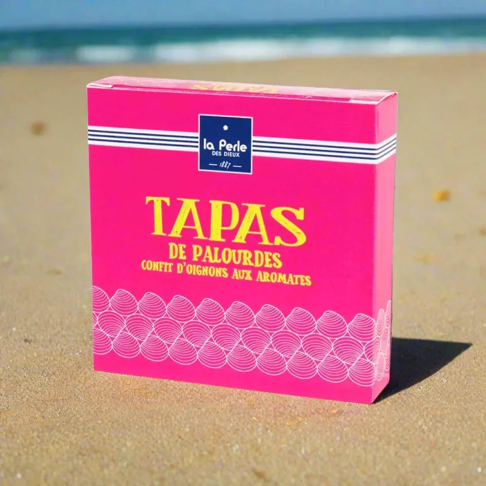 Tapas von Venusmuscheln mit Zwiebeln Perle des Dieux