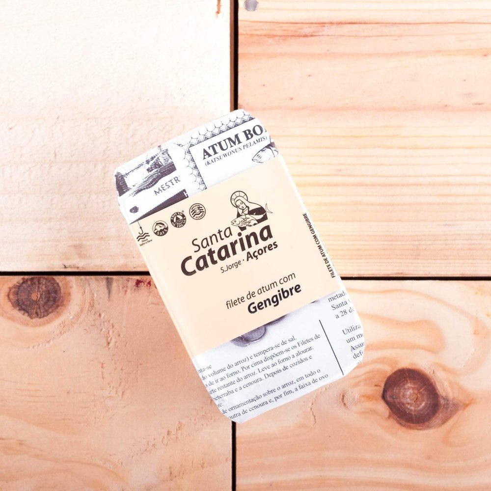 Thunfischfilets in Olivenöl mit Ingwer von den Azoren Dose à 120g