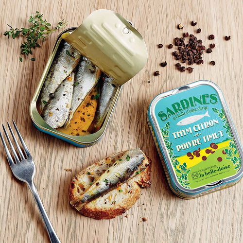 Sardinen mit Zitronen-Thymian und Timut-Pfeffer
