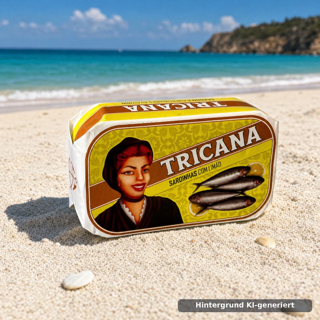 Sardinhas com Limão – Sardinen in Olivenöl mit Zitrone 120g Tricana Conserveira de Lisboa