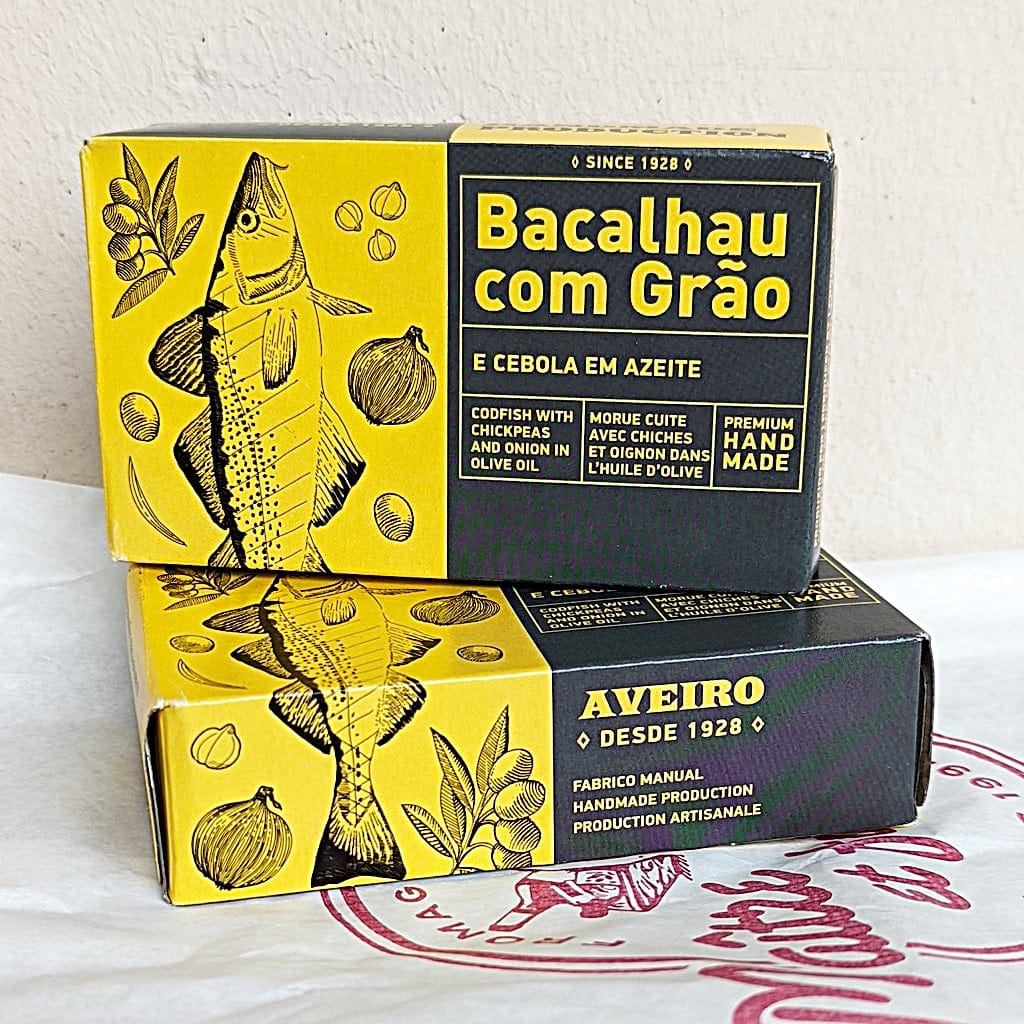 Bacalhau Aveiro mit Kichererbsen und Zwiebeln - AveiroTuna -  sardine.shop