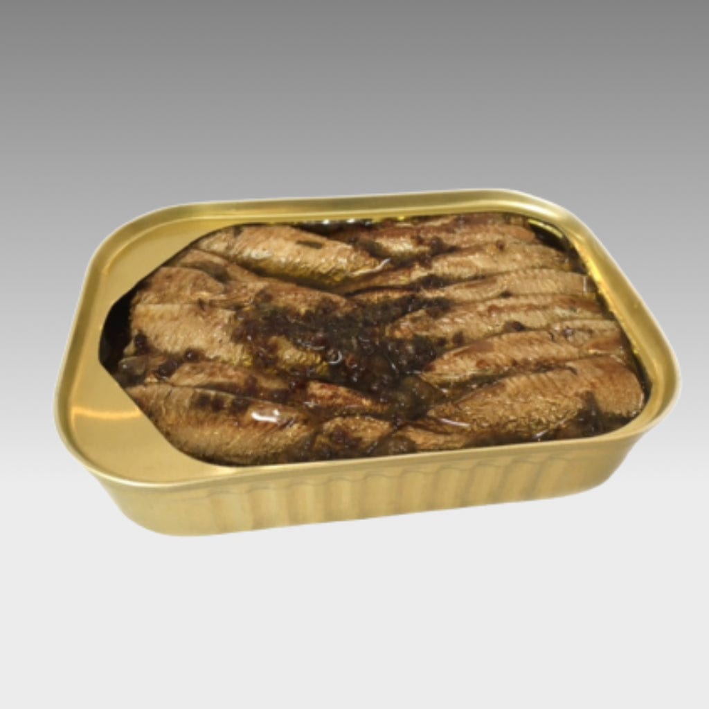 Brisling Nr. 1 Ostseesprotte mit Heidekraut und Kamille - Fangst.nordic -  sardine.shop