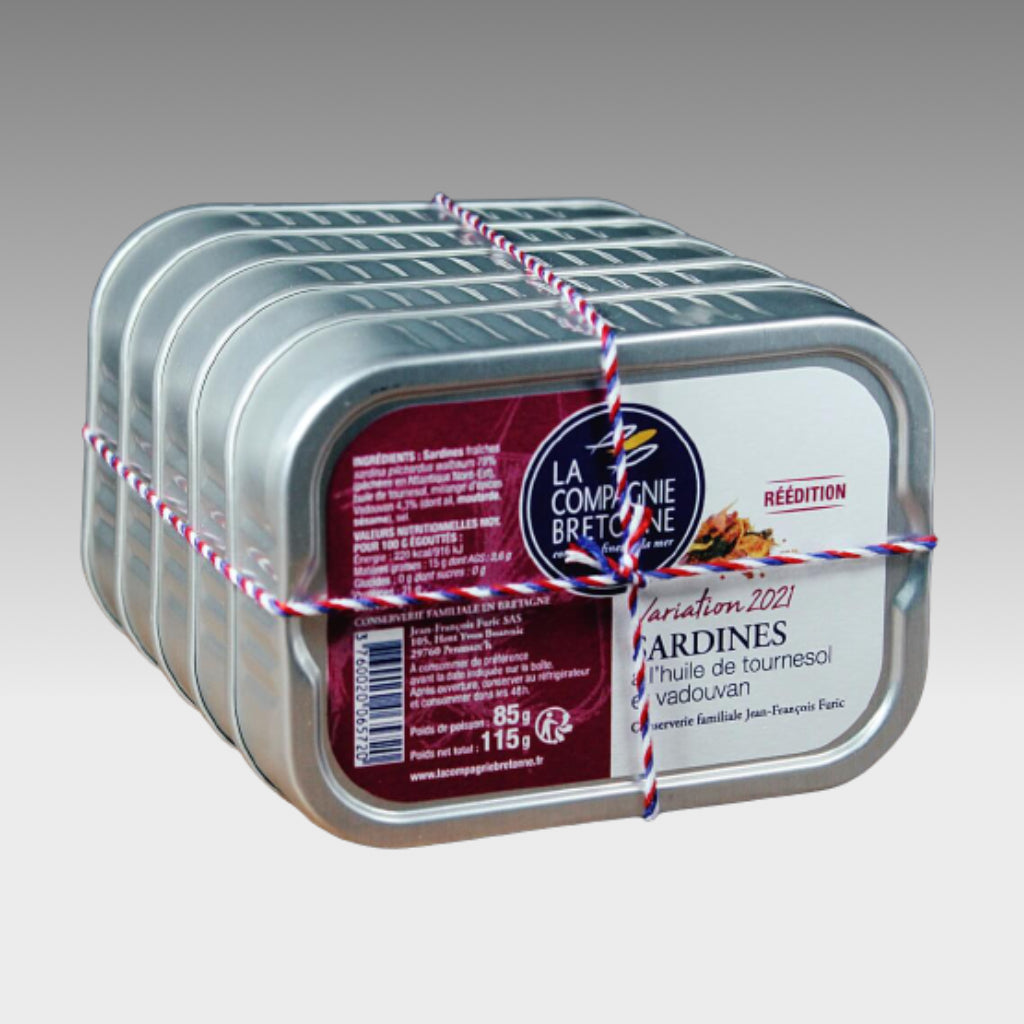 Jahrgangssardine 2021 in Sonnenblumenöl und Vadouvan - La Compagnie Bretonne -  sardine.shop