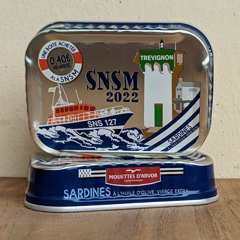 Jahrgangssardinen 2022 SNSM-Trévignon - Mouettes d'Arvor -  sardine.shop