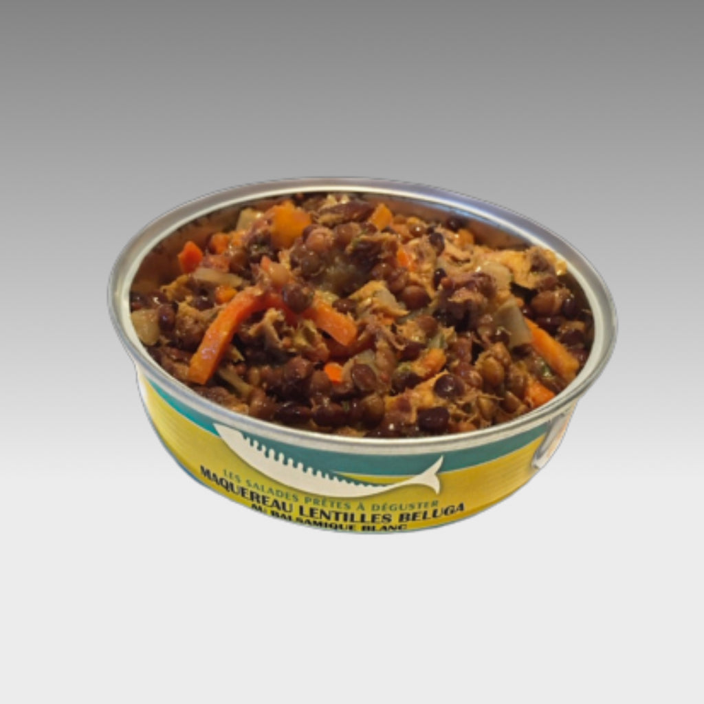 Makrelensalat mit Beluga-Linsen und Balsamico - Belle Iloise -  sardine.shop