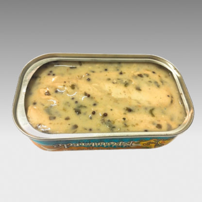 Mackerel fillets in mustard sauce