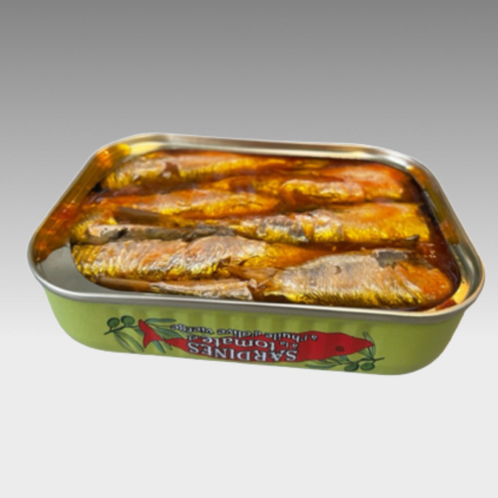 Sardine with tomato and olive oil