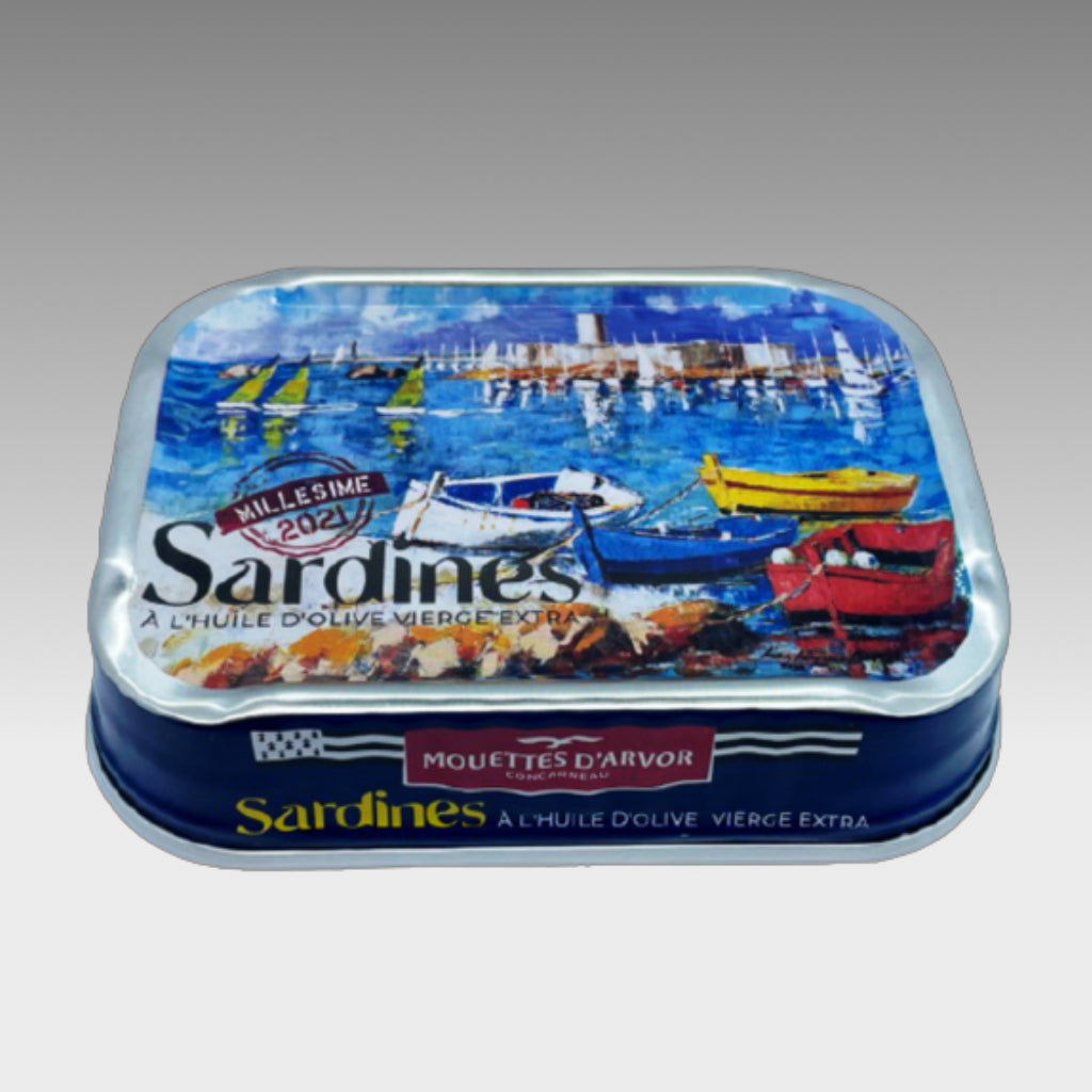 Jahrgangssardinen "Ville bleue" 2021 - Mouettes d'Arvor -  sardine.shop