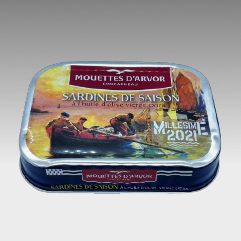 Jahrgangssardinen Saison 2021 - Mouettes d'Arvor -  sardine.shop
