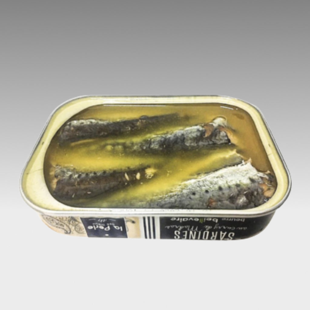 Sardines for frying in Beillevaire keg butter with curry