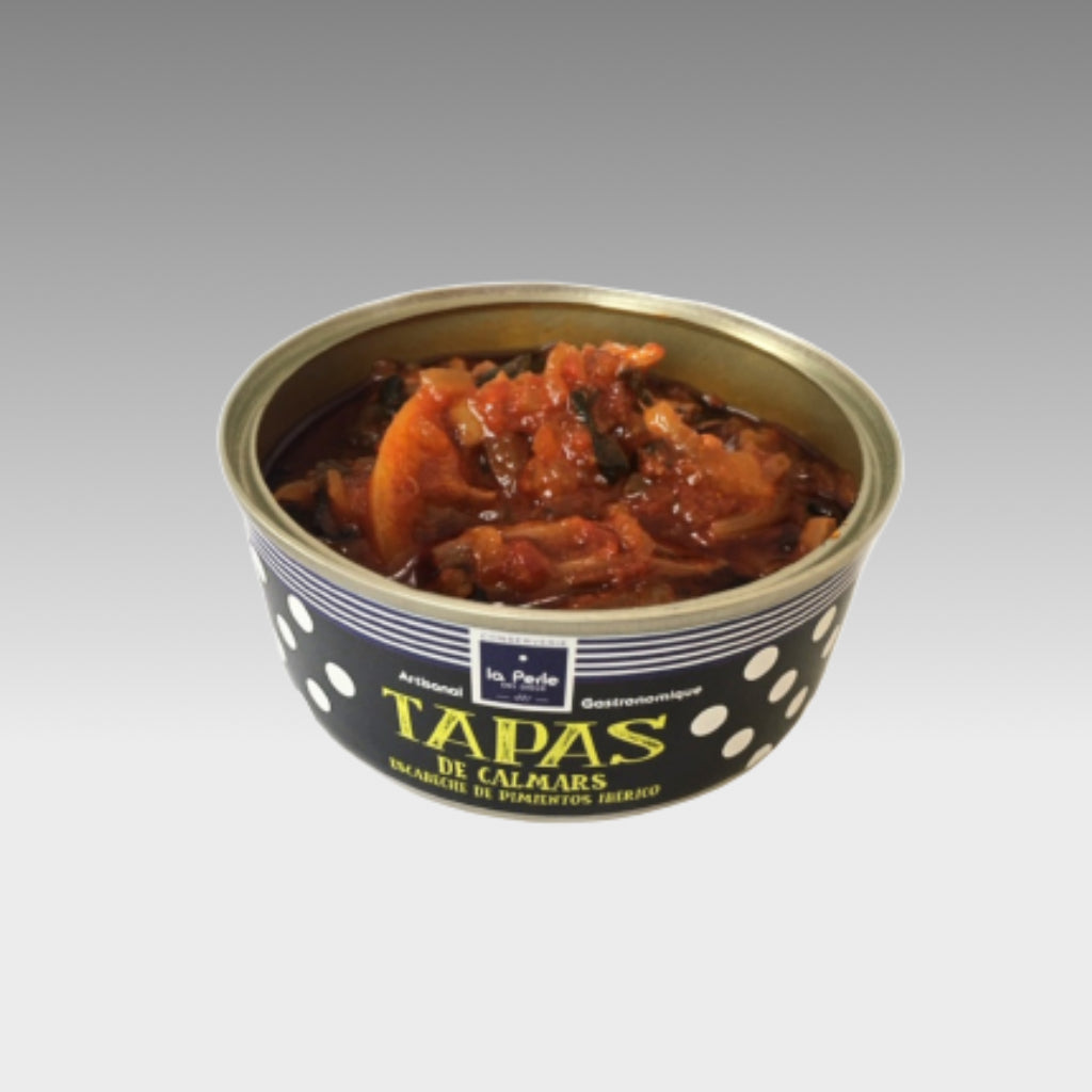 Tapas von Kalmare mit Pimientos