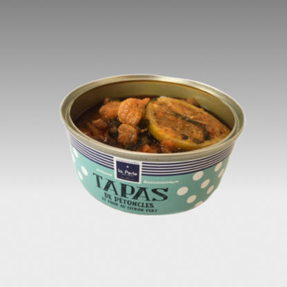 Tapas of scallops with tuna and lime