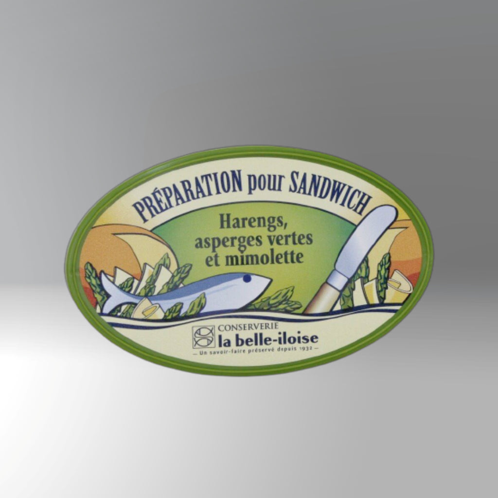 Sandwichcreme mit Hering, grünem Spargel, Mimolette - Belle Iloise -  sardine.shop