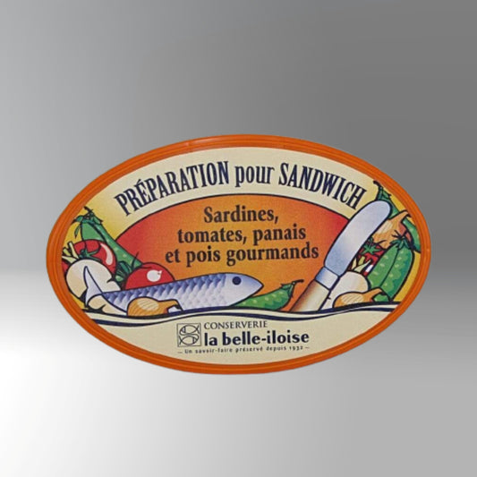 Sandwichcreme mit Sardine, Tomate, Pastinake, Zuckerschoten - Belle Iloise -  sardine.shop