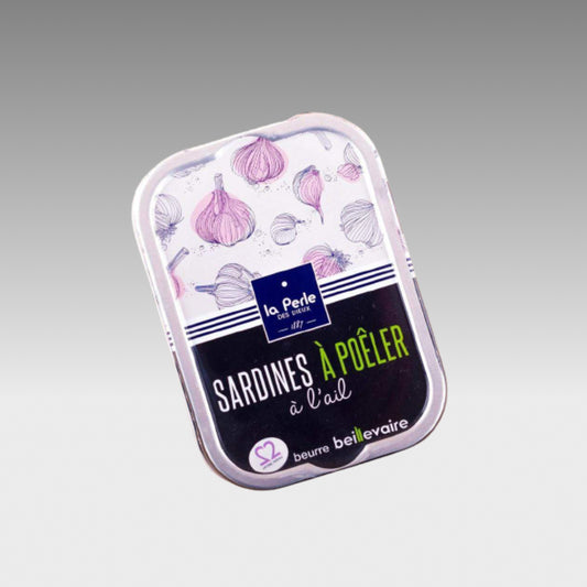 Sardines for frying in Beillevaire butter with garlic