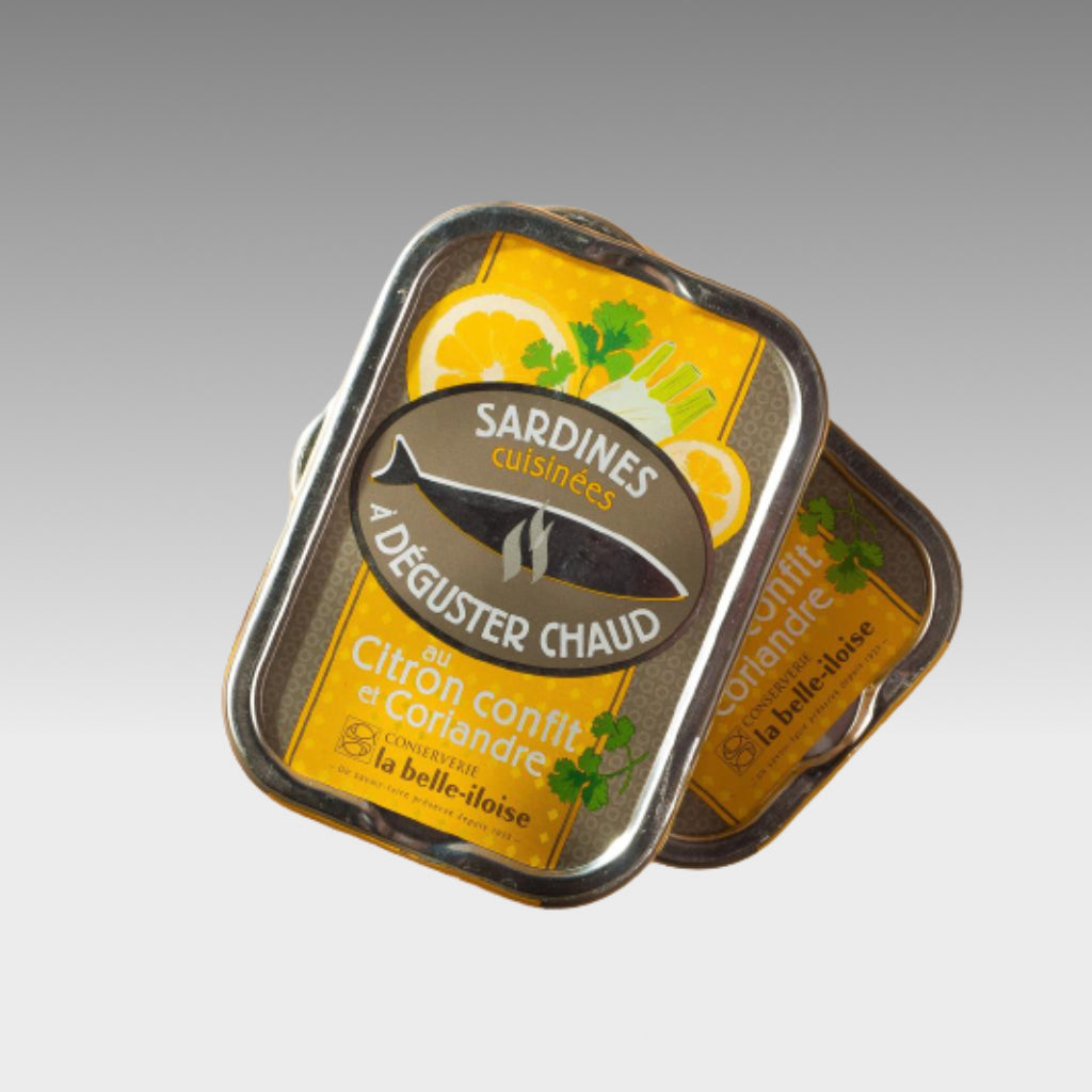 Sardinen zum Braten mit konfierten Zitrone und Koriander - Belle Iloise -  sardine.shop